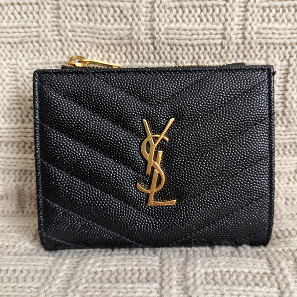 Saint Laurent Handbags - Saint Laurent Monogram Bi-Fold Wallet - EUC